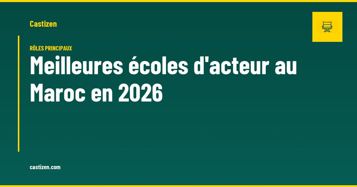 Meilleures écoles d'acteur au Maroc en 2026